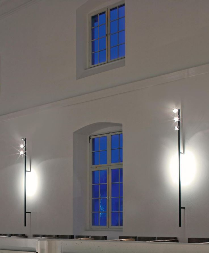 Ludwigskirche Langensteinbach Kirchenbeleuchtung mit der Leuchte mosaico von Viabizzuno