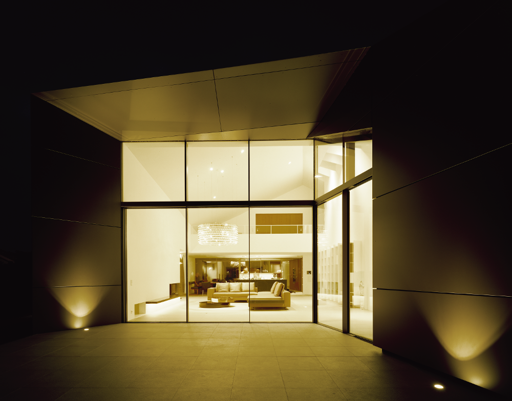 Haus in Moos Nachtansicht von Außen